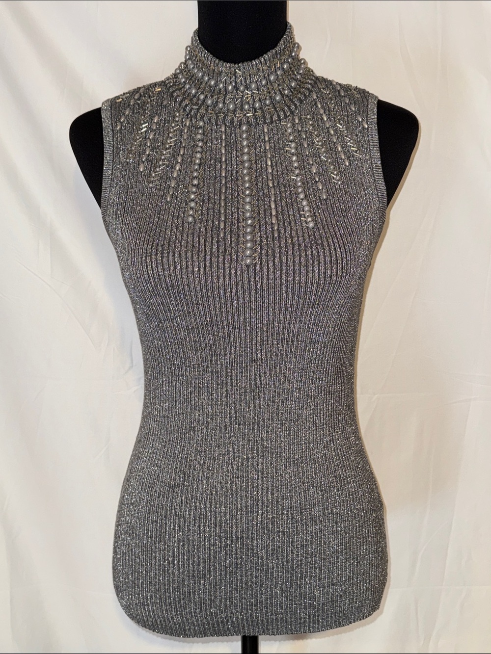 Cache Beaded Tank Blouse